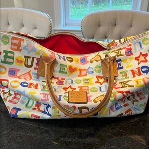 Dooney & Bourke Colorful Alphabet Canvas Tote